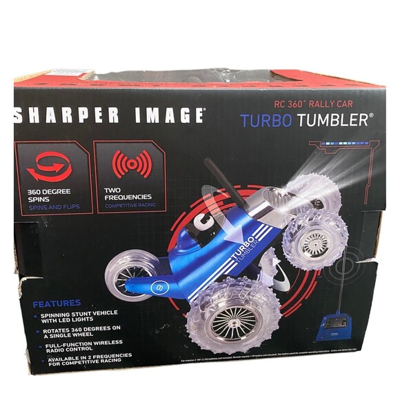 SHARPER IMAGE RC 360 RALLY CAR TURBO TUMBLER STUNT VEHICLE New in damaged box - Picture 4 of 9